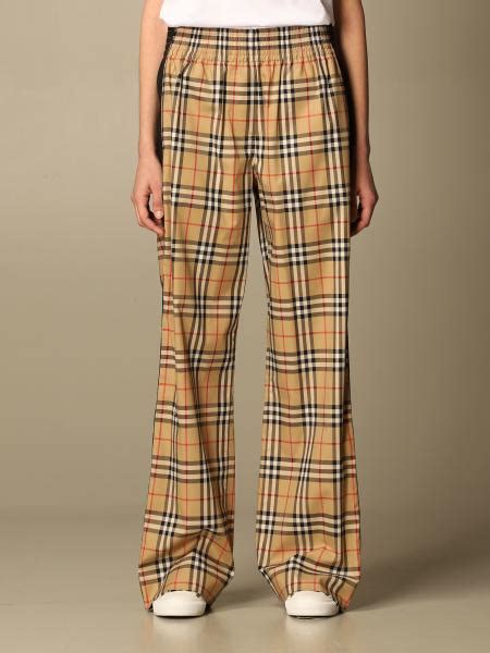 pantalon burberry carreaux femme|Pantalons Burberry pour femme .